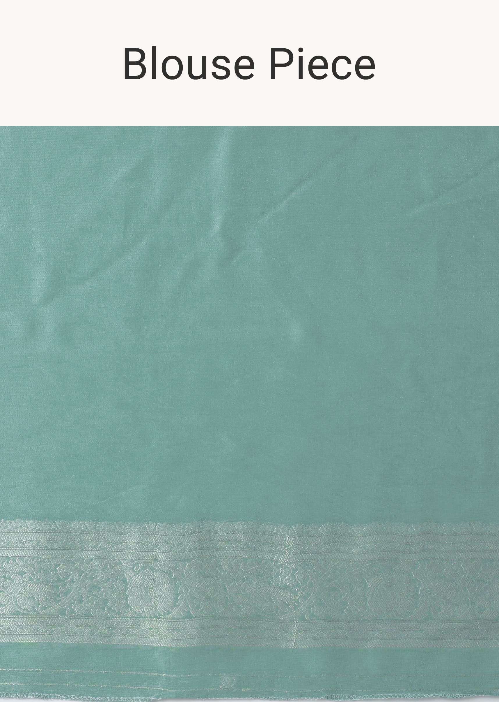 Marine Blue Woven Saree In Dola Silk And Silver Weave