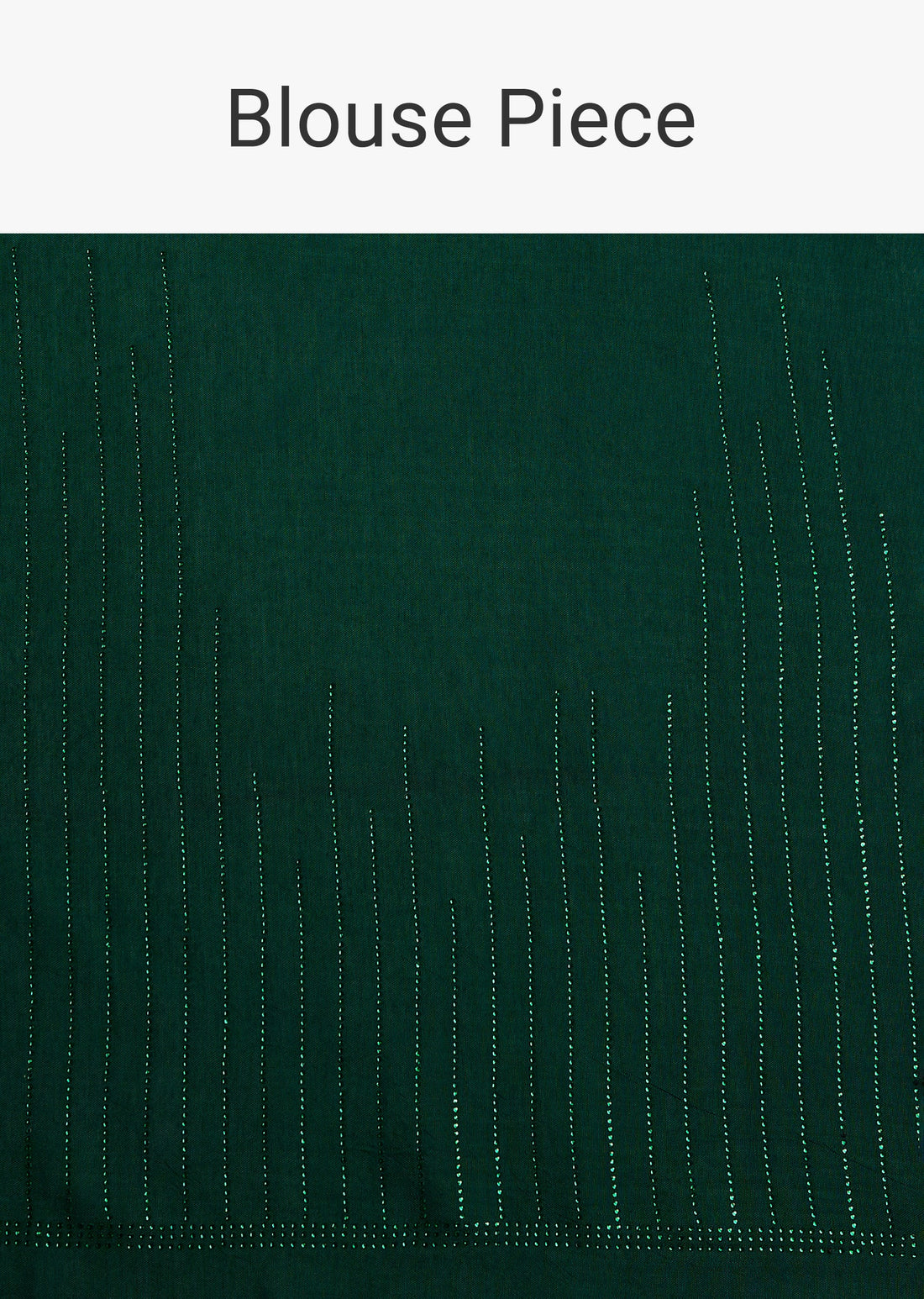 Dark Green Tissue Saree With Thread And Stone Embroidery And Unstitched Blouse