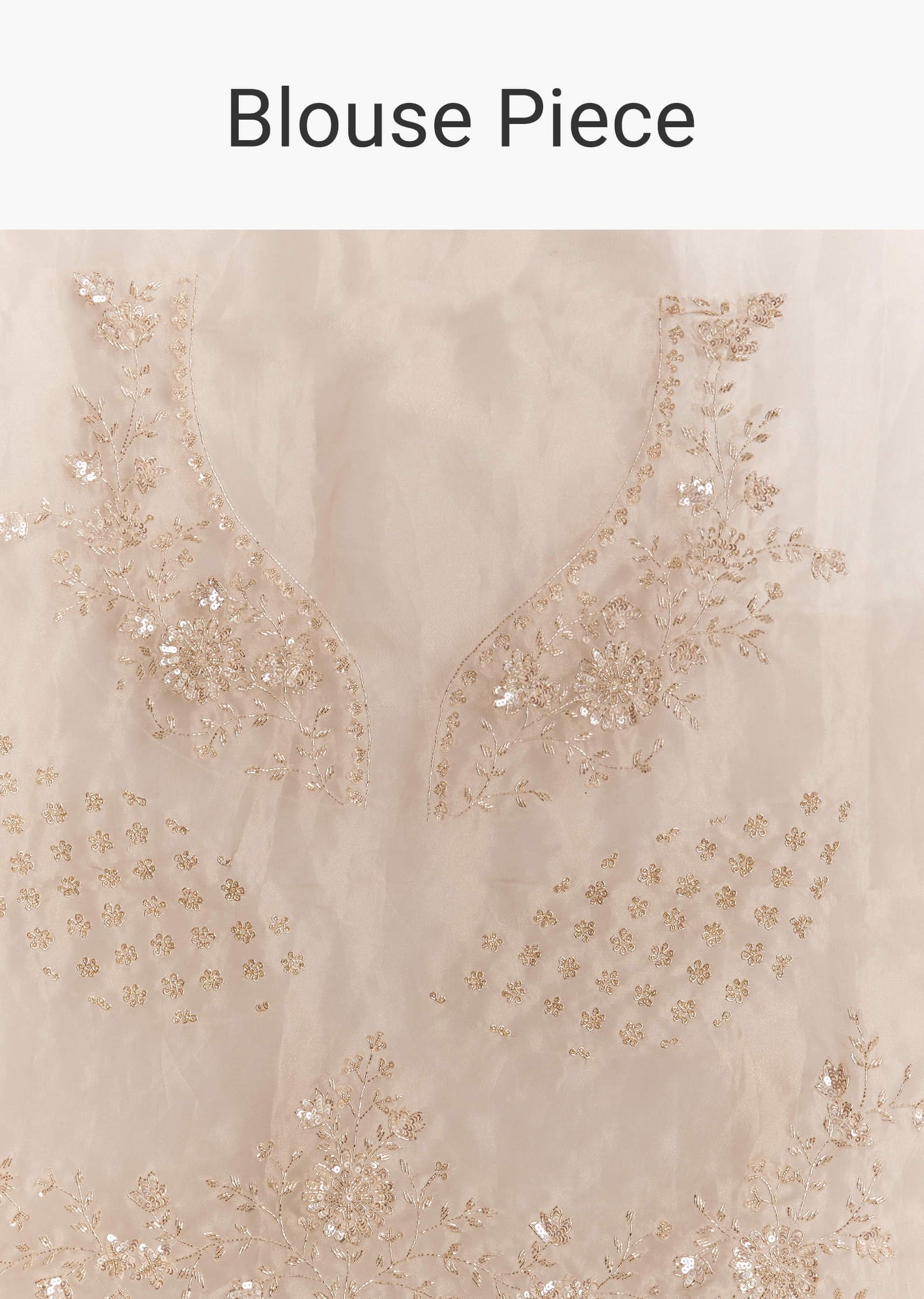 Beige Tissue Bridesmaid Lehenga With Heavy Embroidery