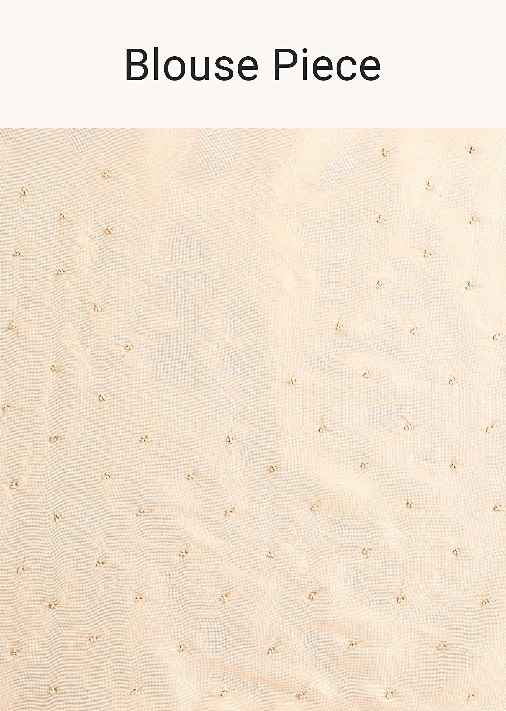 Elegant Peach Saree With Scalloped Border