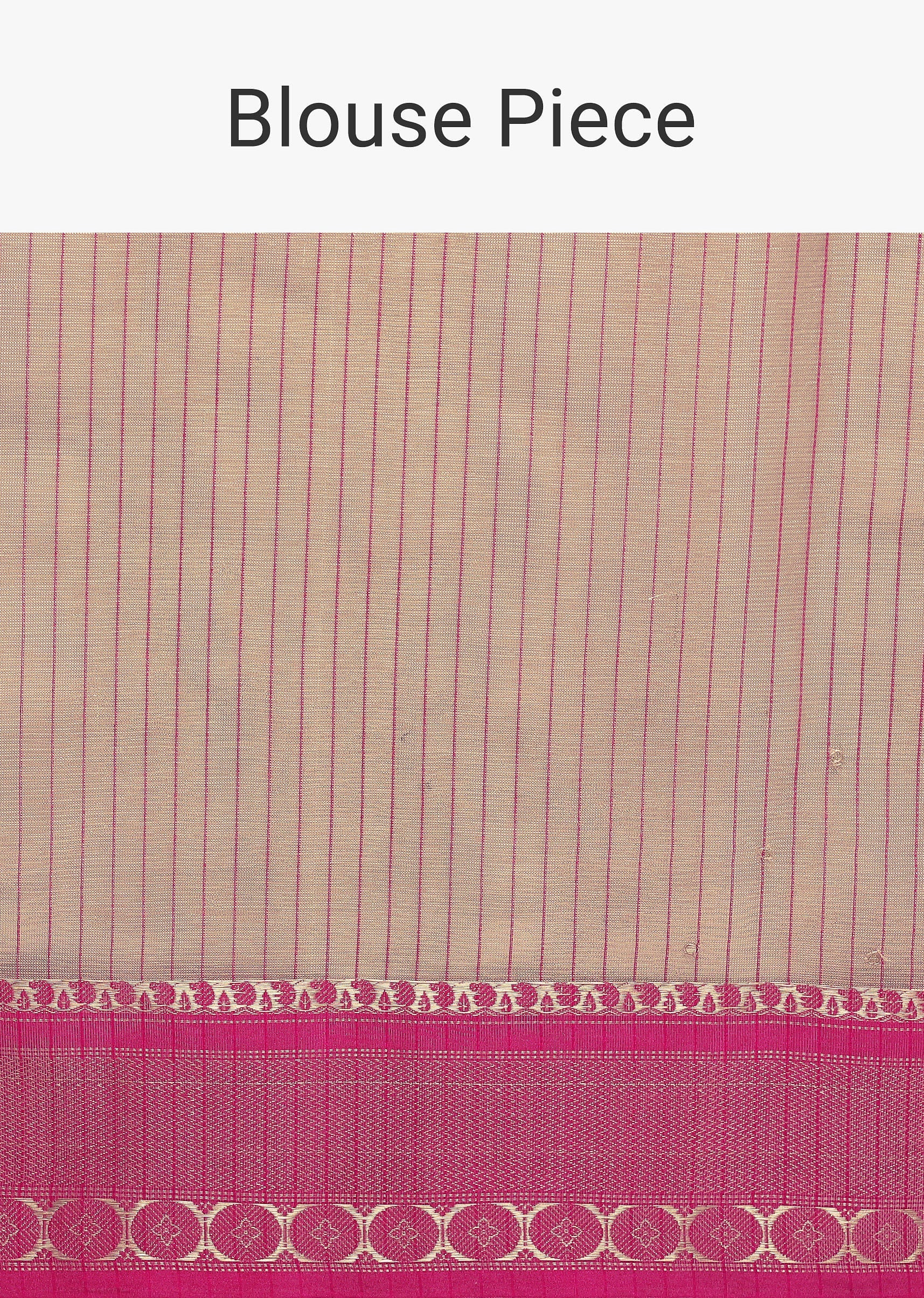 Gold Kota Silk Chanderi Saree With Mirror Detail And Unstitched Blouse Piece