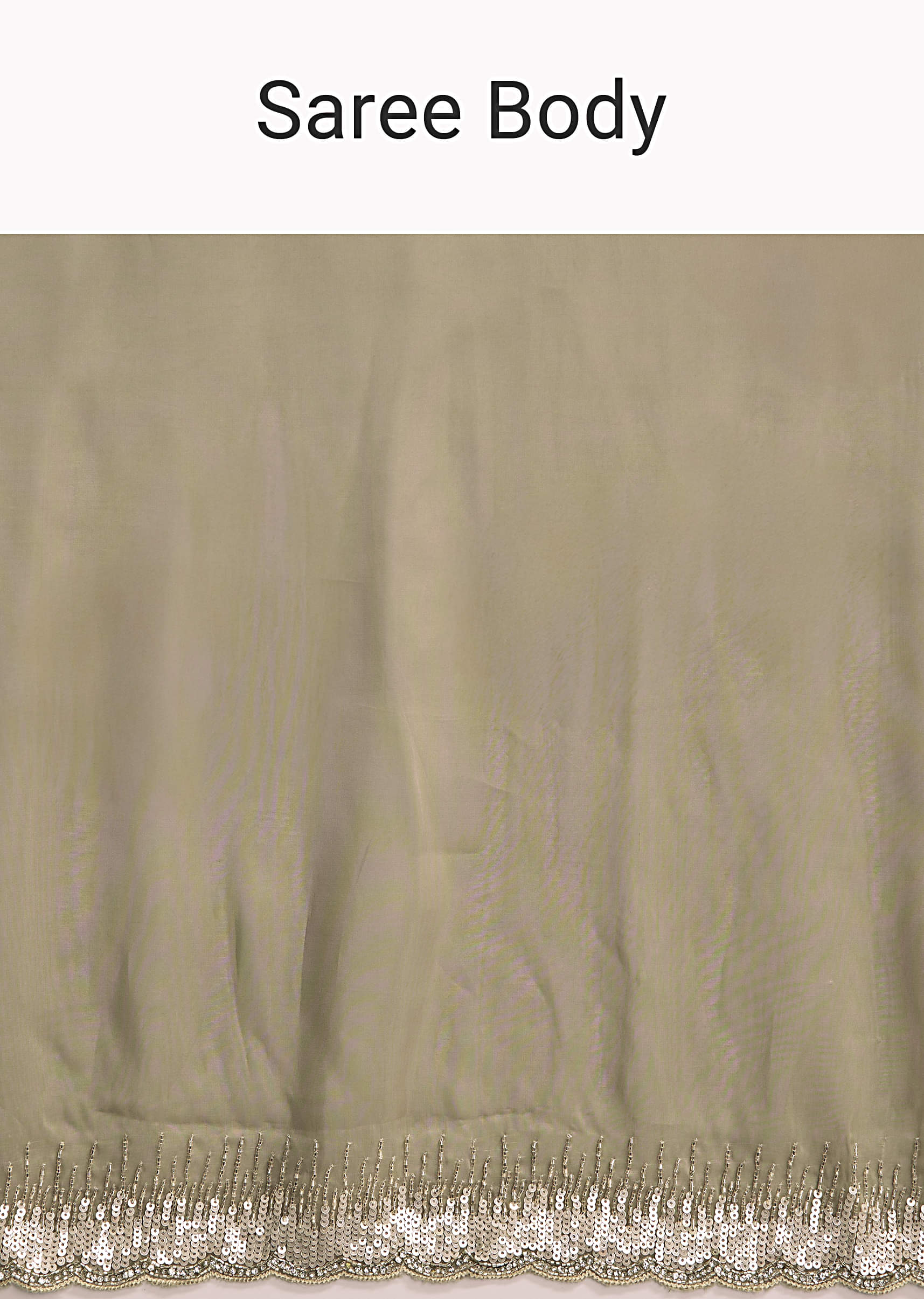 Grey Organza Saree with Cutdana  Sequin Embroidery