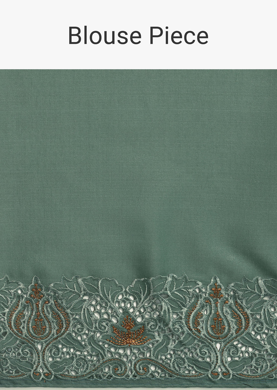 Moss Green Tussar Saree With Unstitched Blouse