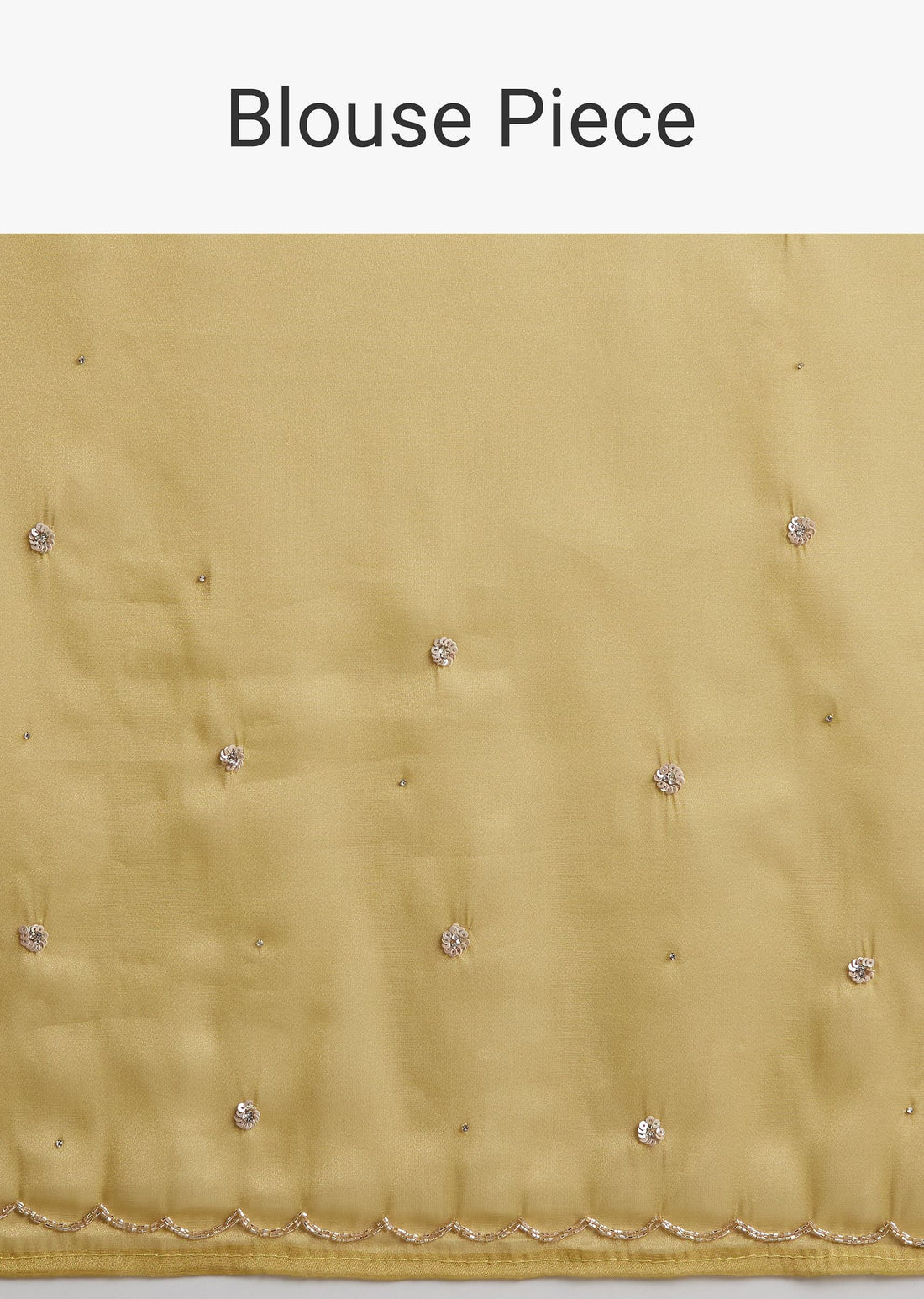Mustard Tissue Organza Saree With Sequins Embellished Border