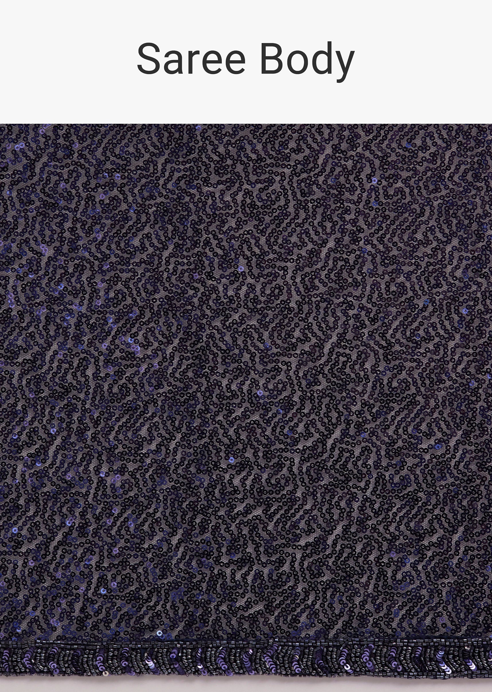 Navy Blue Heavy Sequins Saree