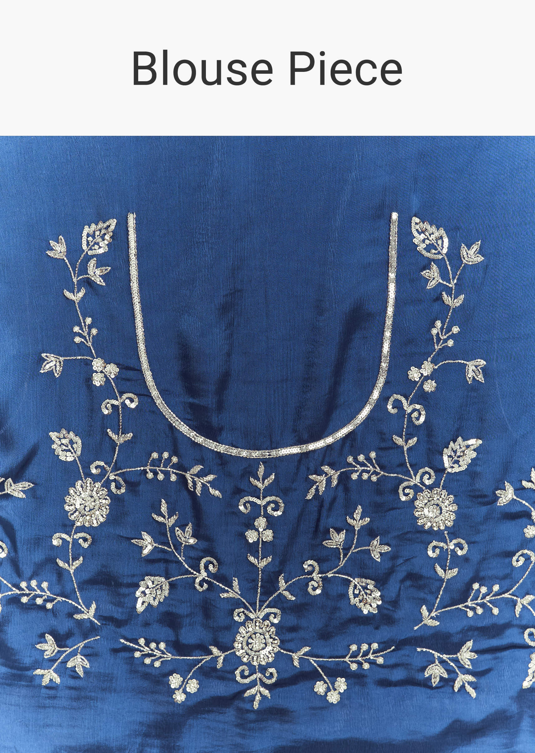 Ombre Blue Satin Bridesmaid Lehenga With Heavy Embroidery