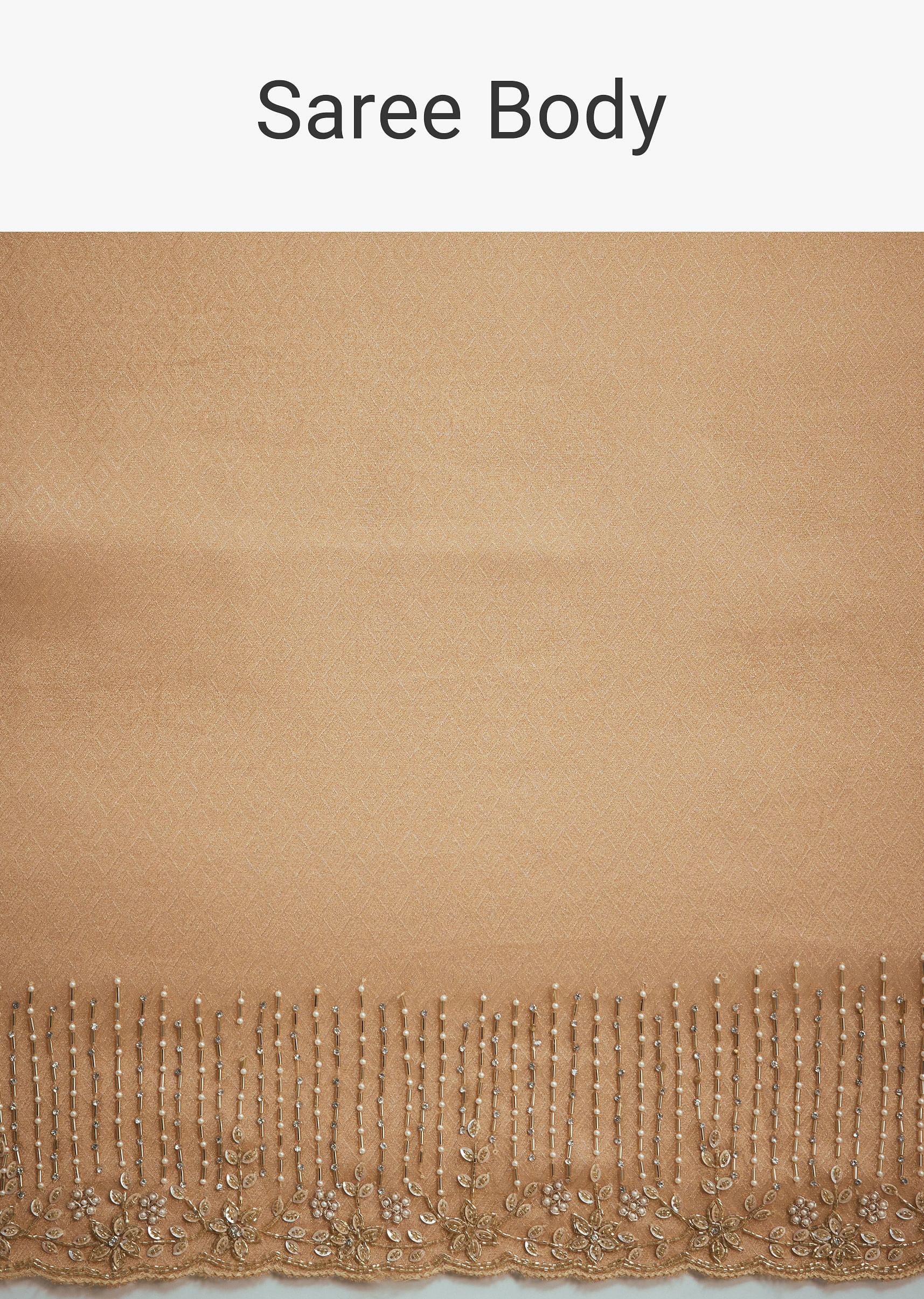 Ombre Orange Jacquard Saree With Cutdana And Stone Embroidery