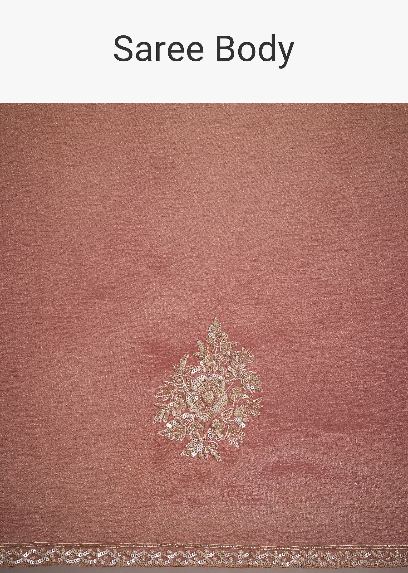 Peach Triple Shaded Tissue Saree