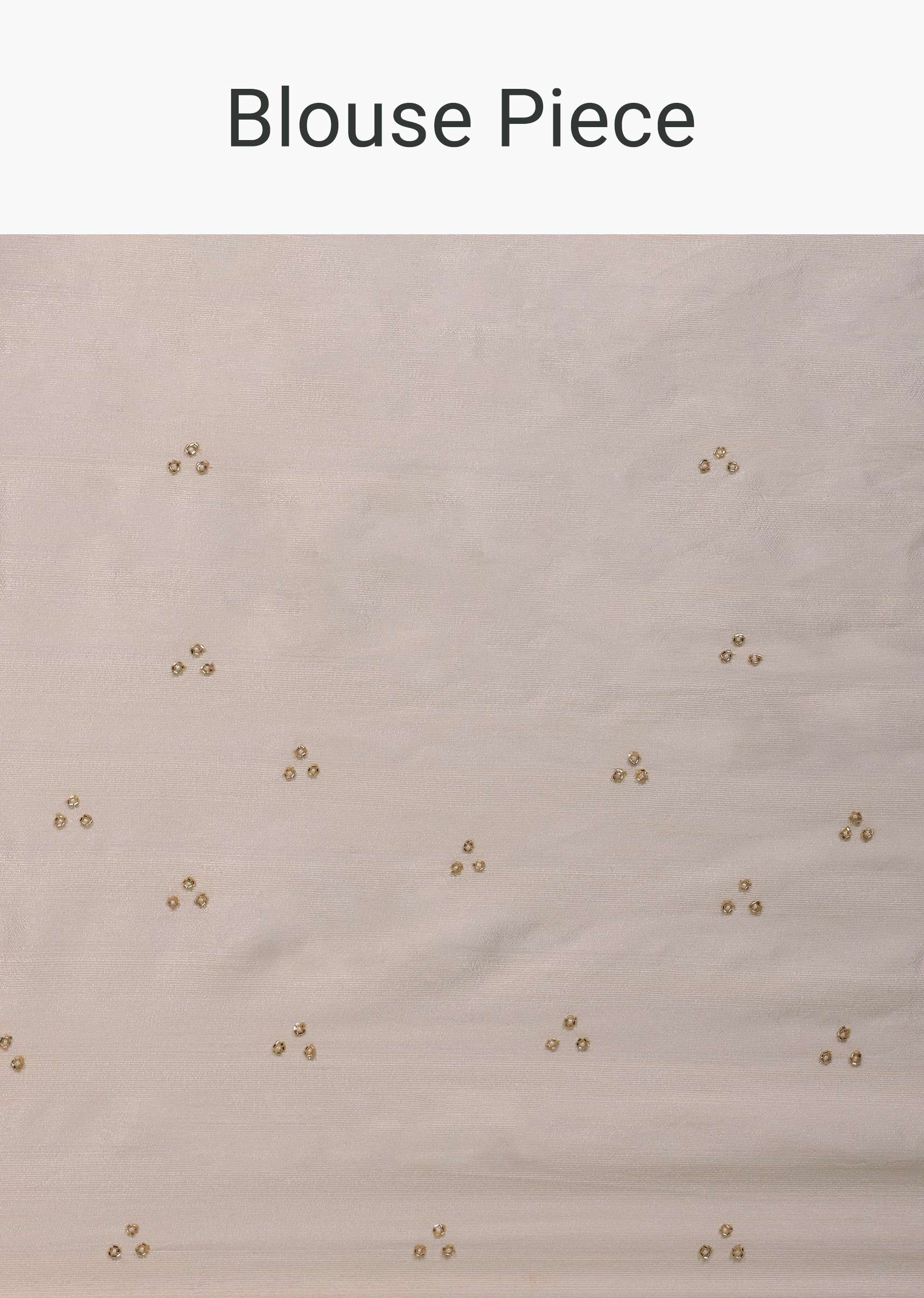 Pearl White Organza Saree With Cut Dana Embroidery