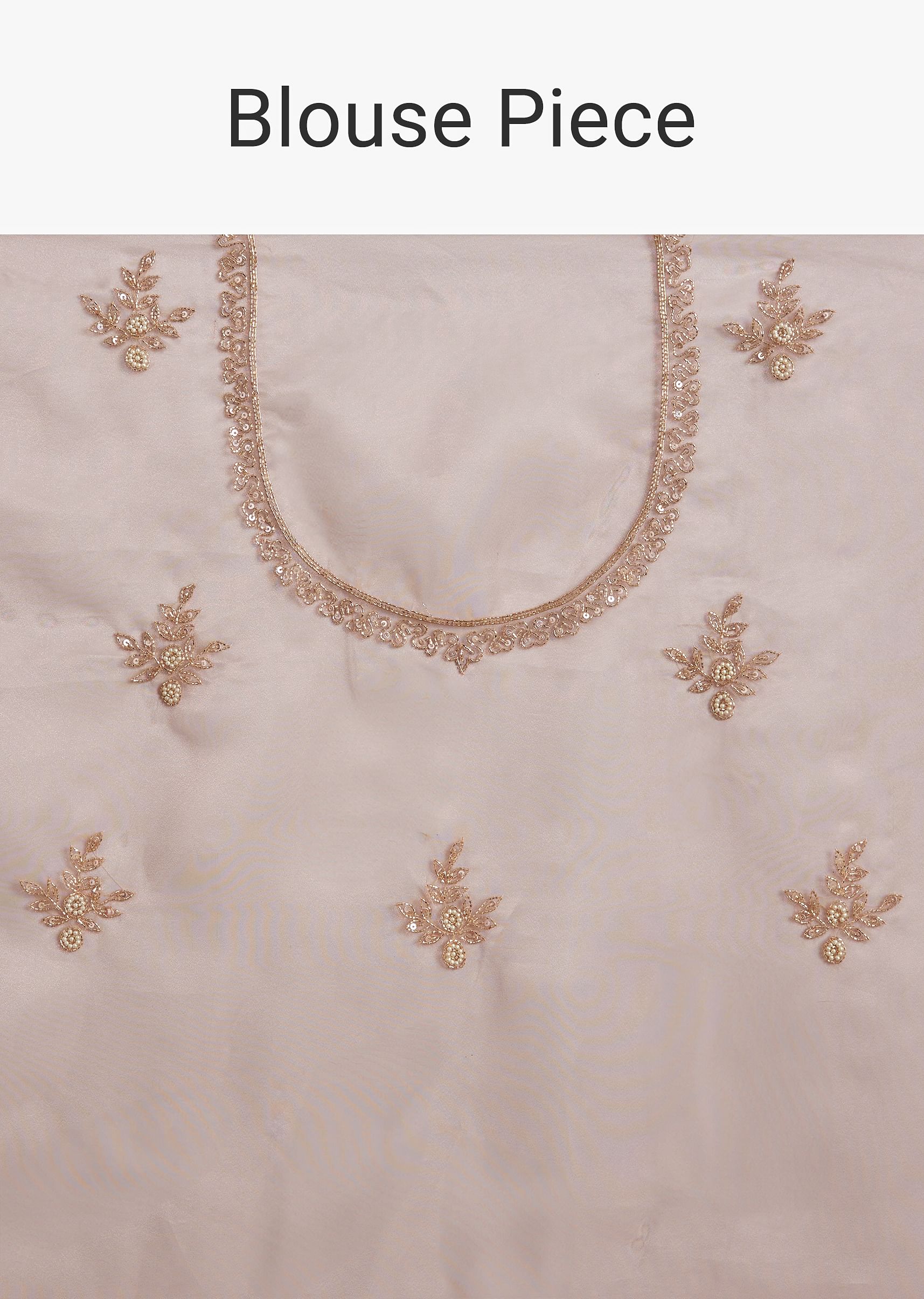 Pink Tissue Embroidered Saree With Cutdana Sequins And Moti