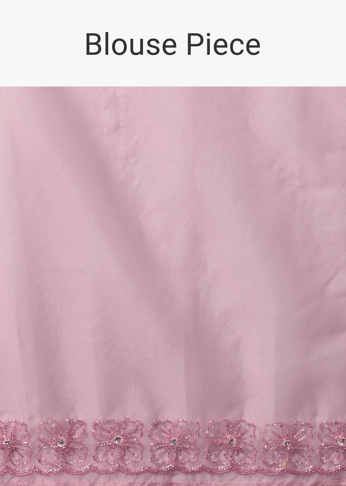 Pink Embroidered Organza Saree With Unstitched Blouse