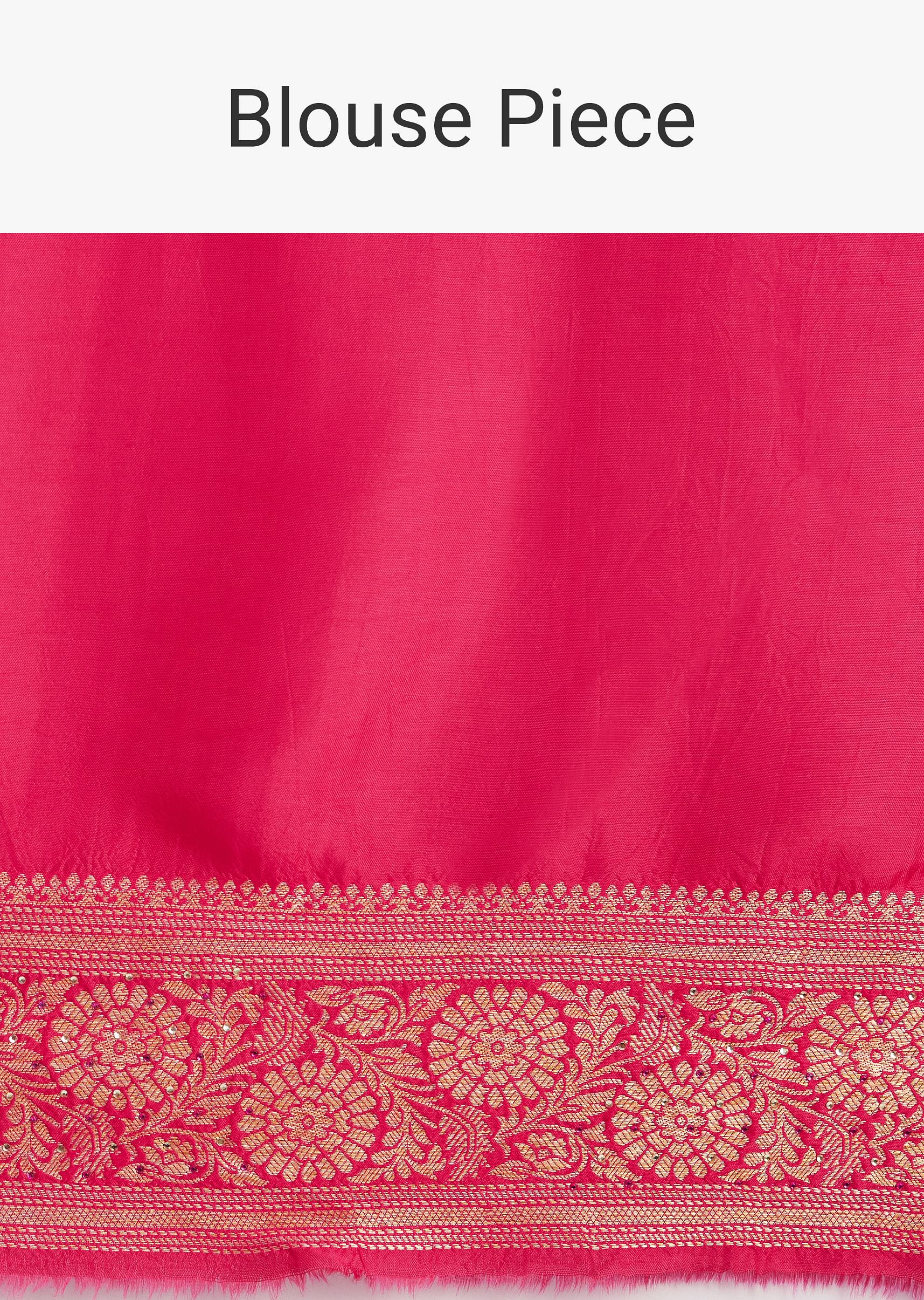 Pink Satin Organza Saree With Floral Jaal Weave