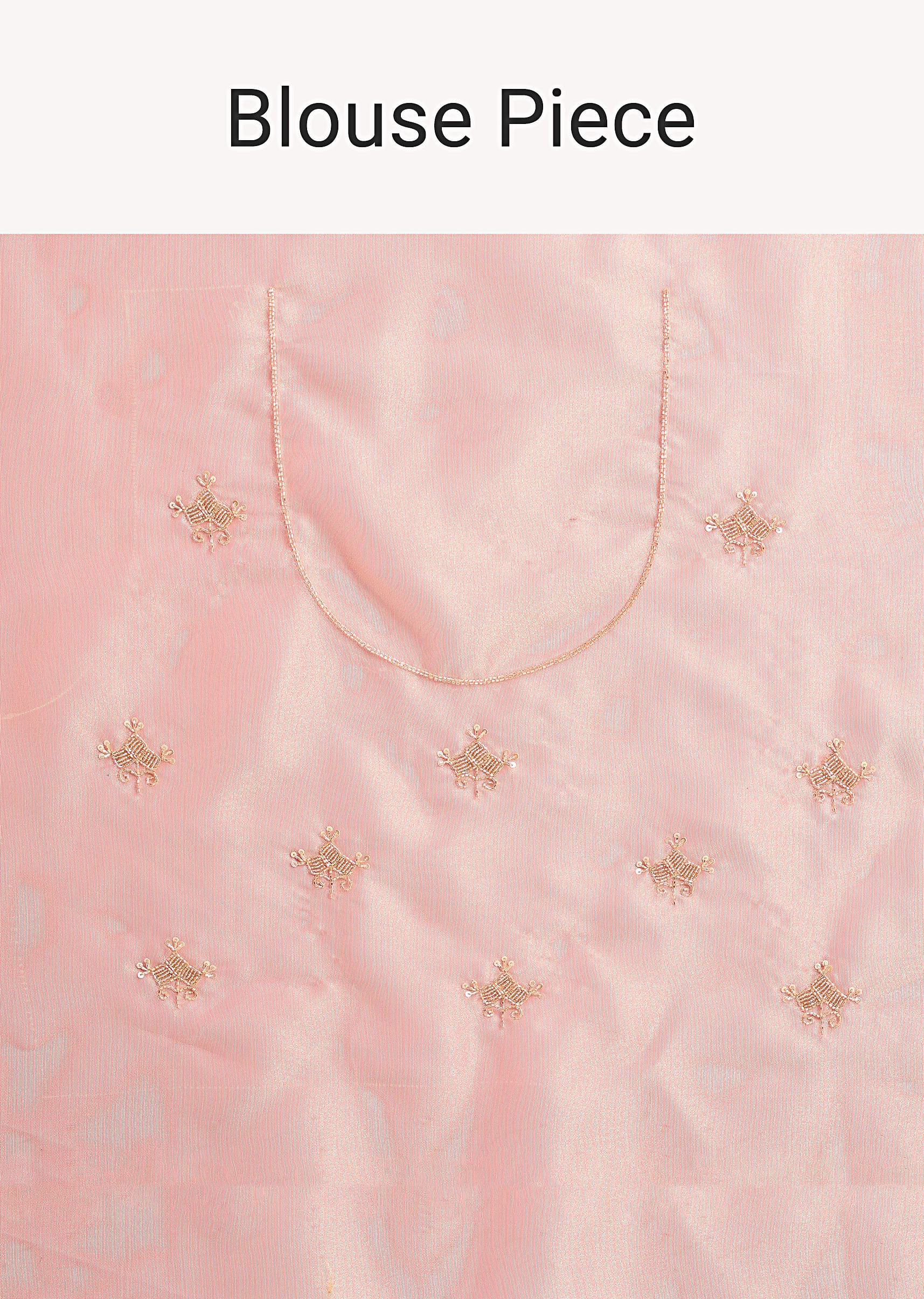 Pink Tissue Silk Embroidered Saree With Embellished Scallop Border