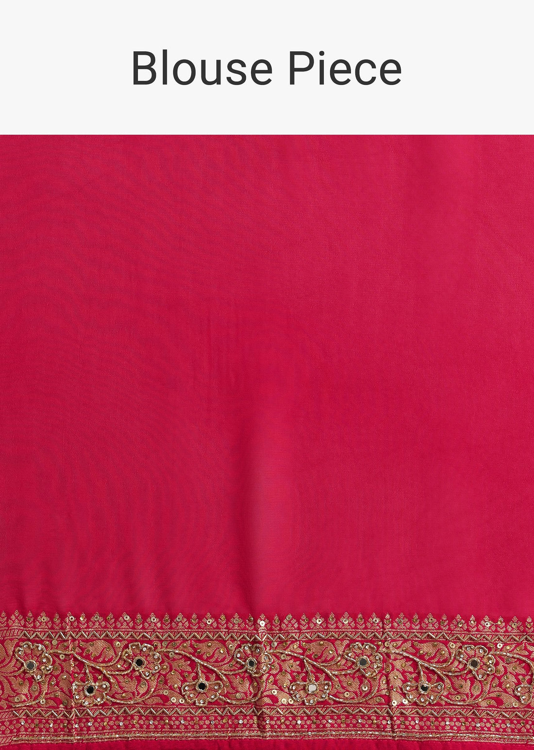 Rani Pink Saree With Bandhani Jaal And Cutdana Work