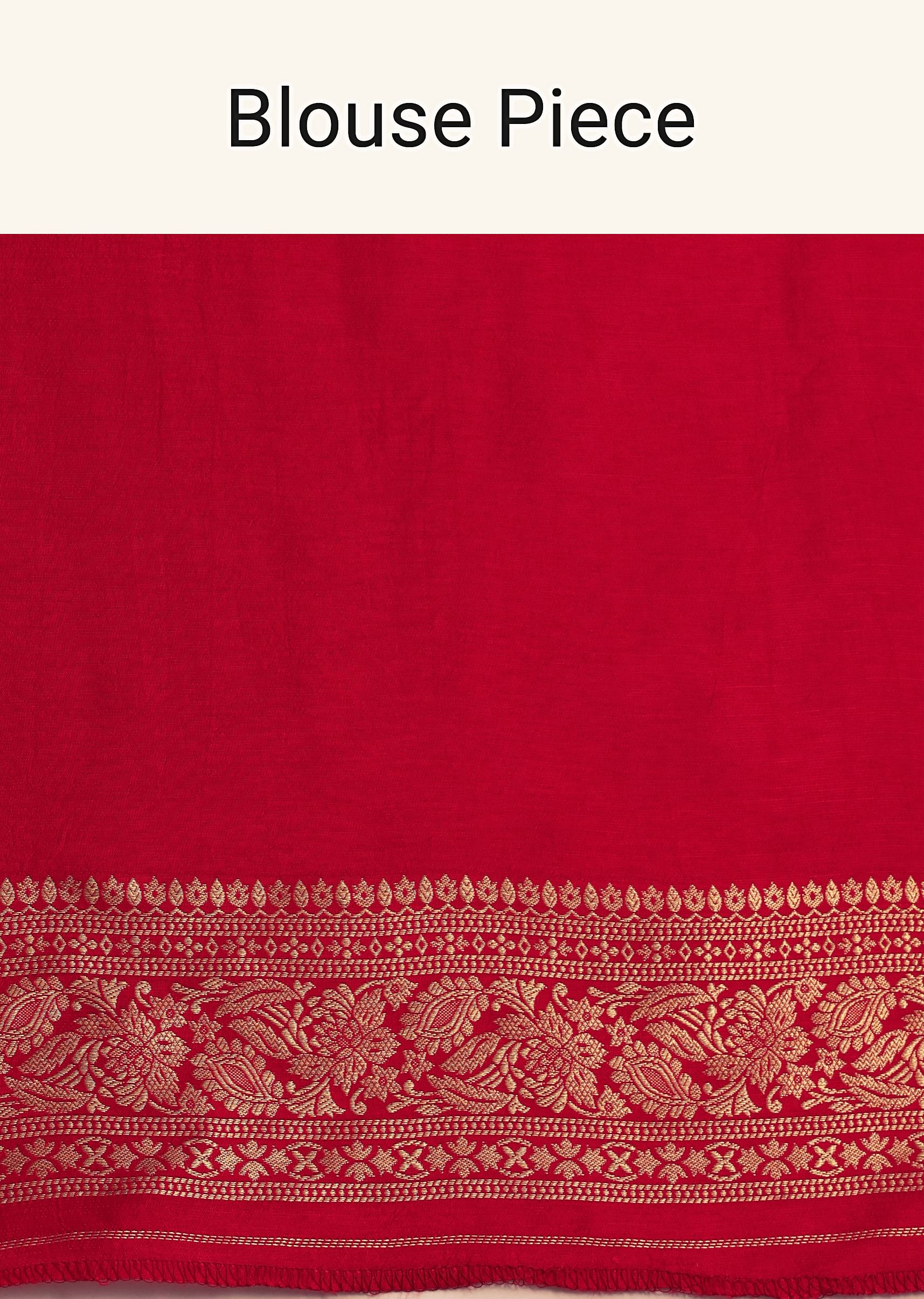 Red Banarasi Bandhani Satin Saree With Traditional Brocade Motifs On Border