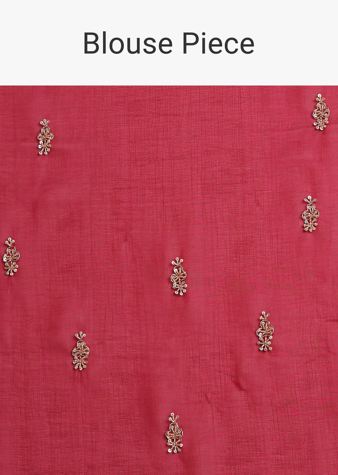 Red Organza Saree With Cutdana And Sequins Border
