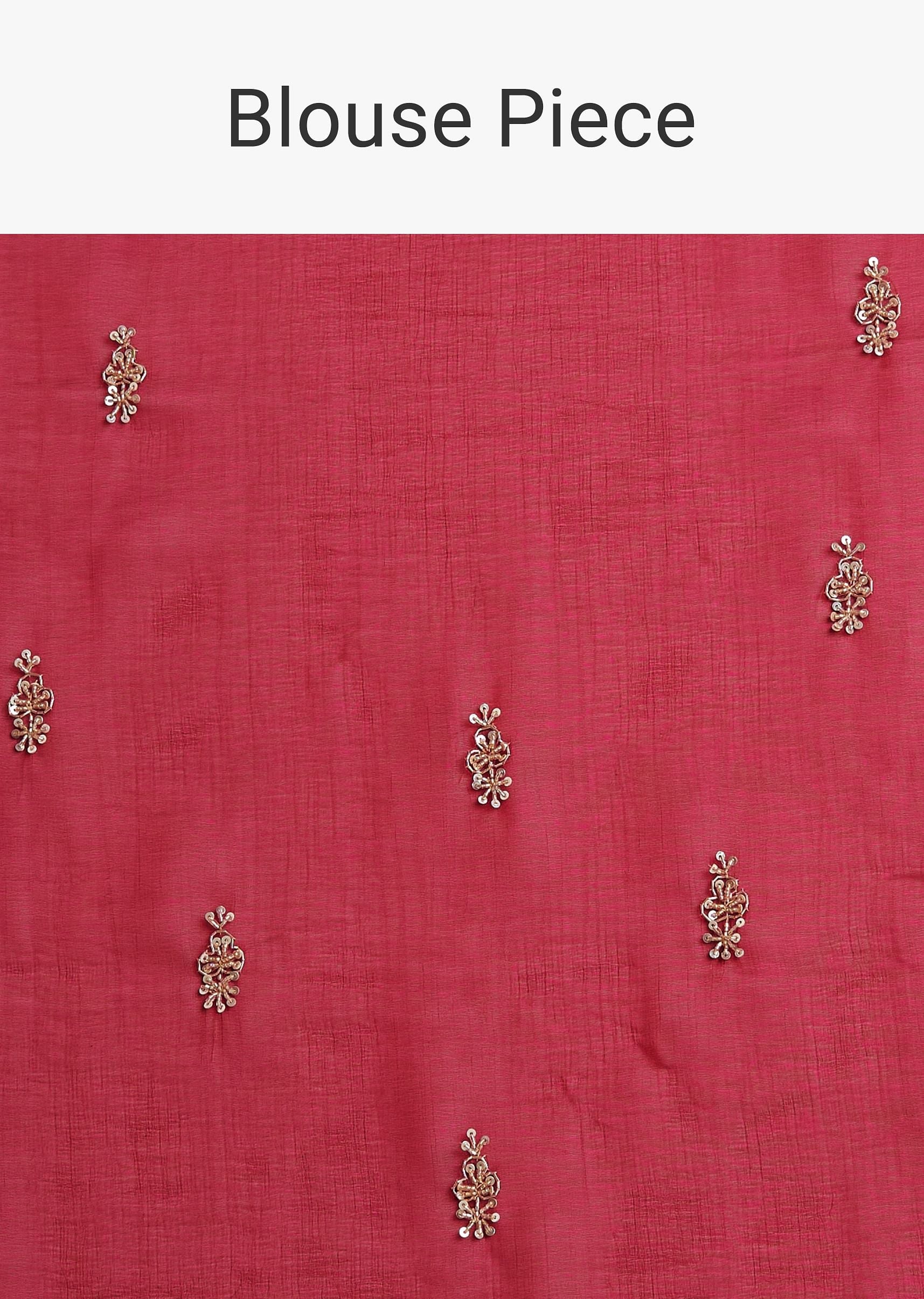 Red Organza Saree With Cutdana And Sequins Border