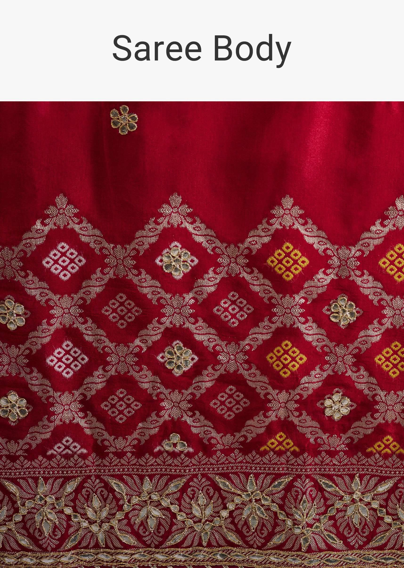 Maroon Red Dola Silk Saree With Intricate Embroidery