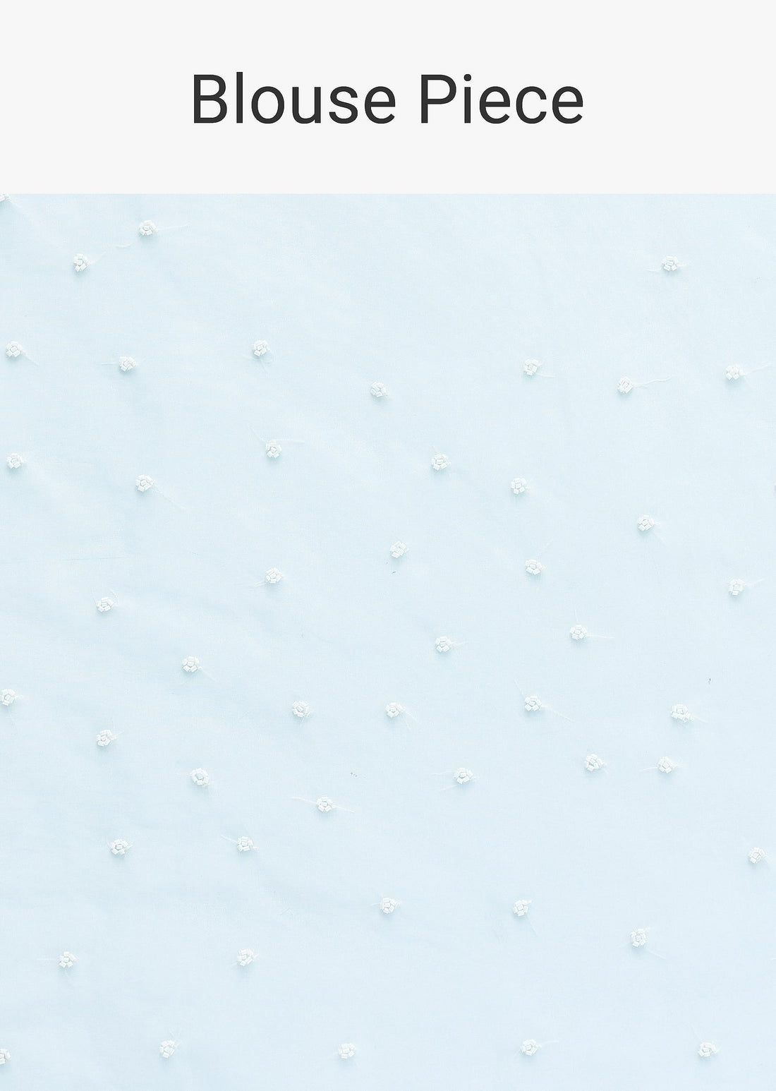 Sky Blue Chikankari Saree In Organza Silk With Scallop Border And Unstitched Blouse Fabric