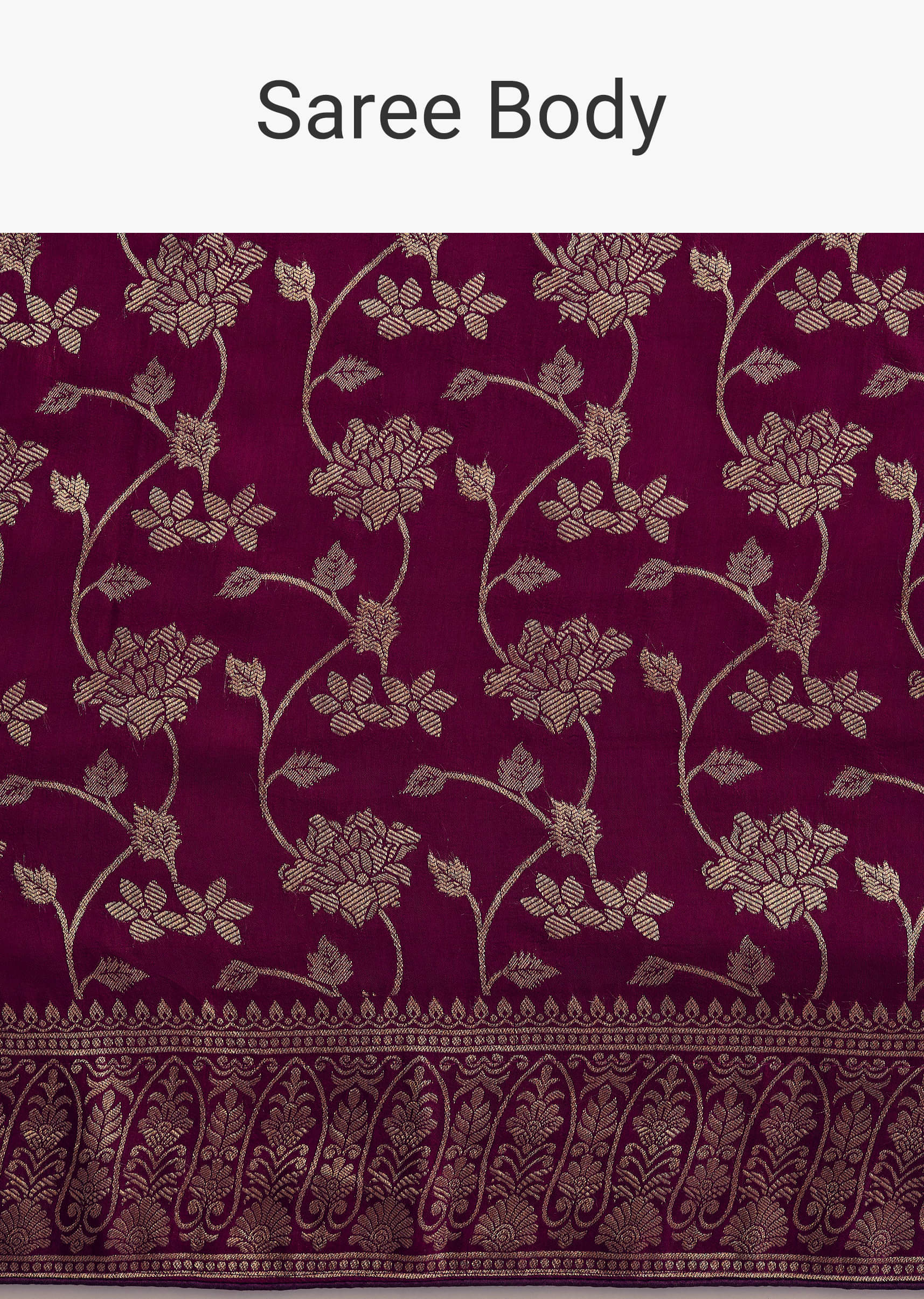 Wine Dola Silk Saree With Zari Jaal And Border Work