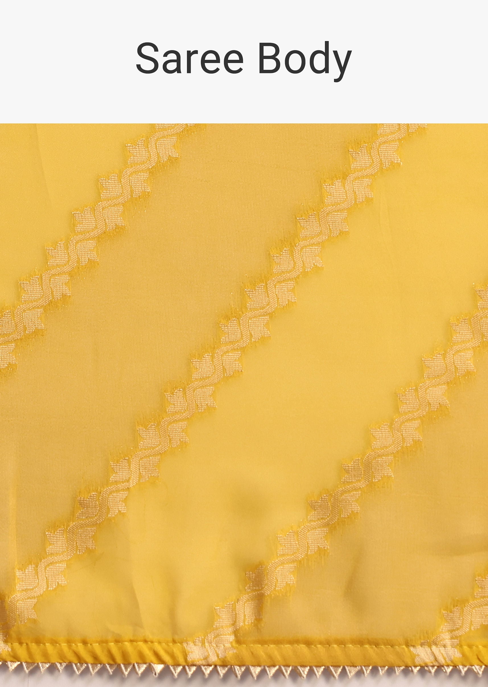 Yellow Dola Silk Leheriya Woven Saree With Gotta Patti Border